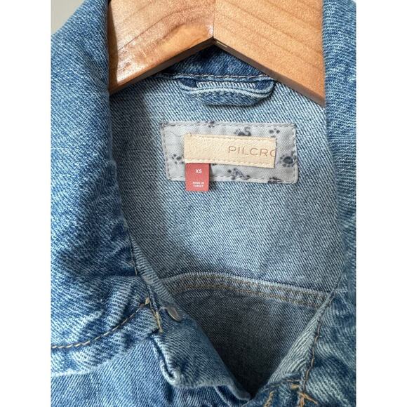 Anthropologie Pilcro Denim Vest Boho Casual Comfort Cotton - Picture 3 of 3